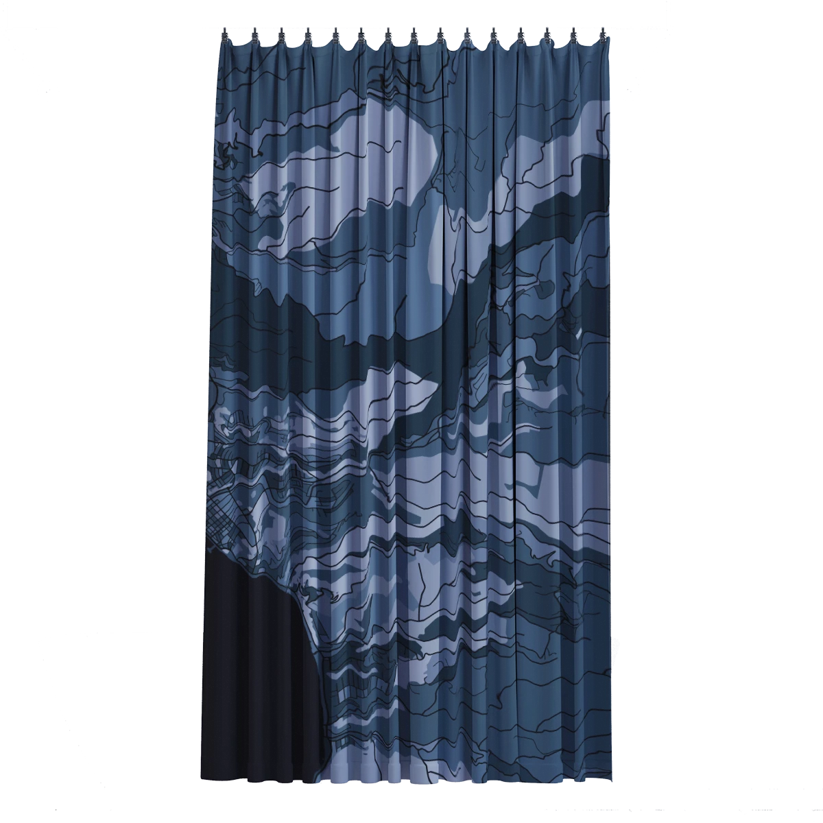 샤워 커튼 - 실버