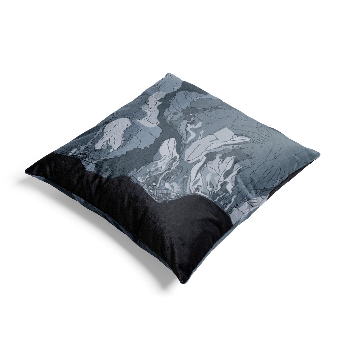 장식용 쿠션 - 실버