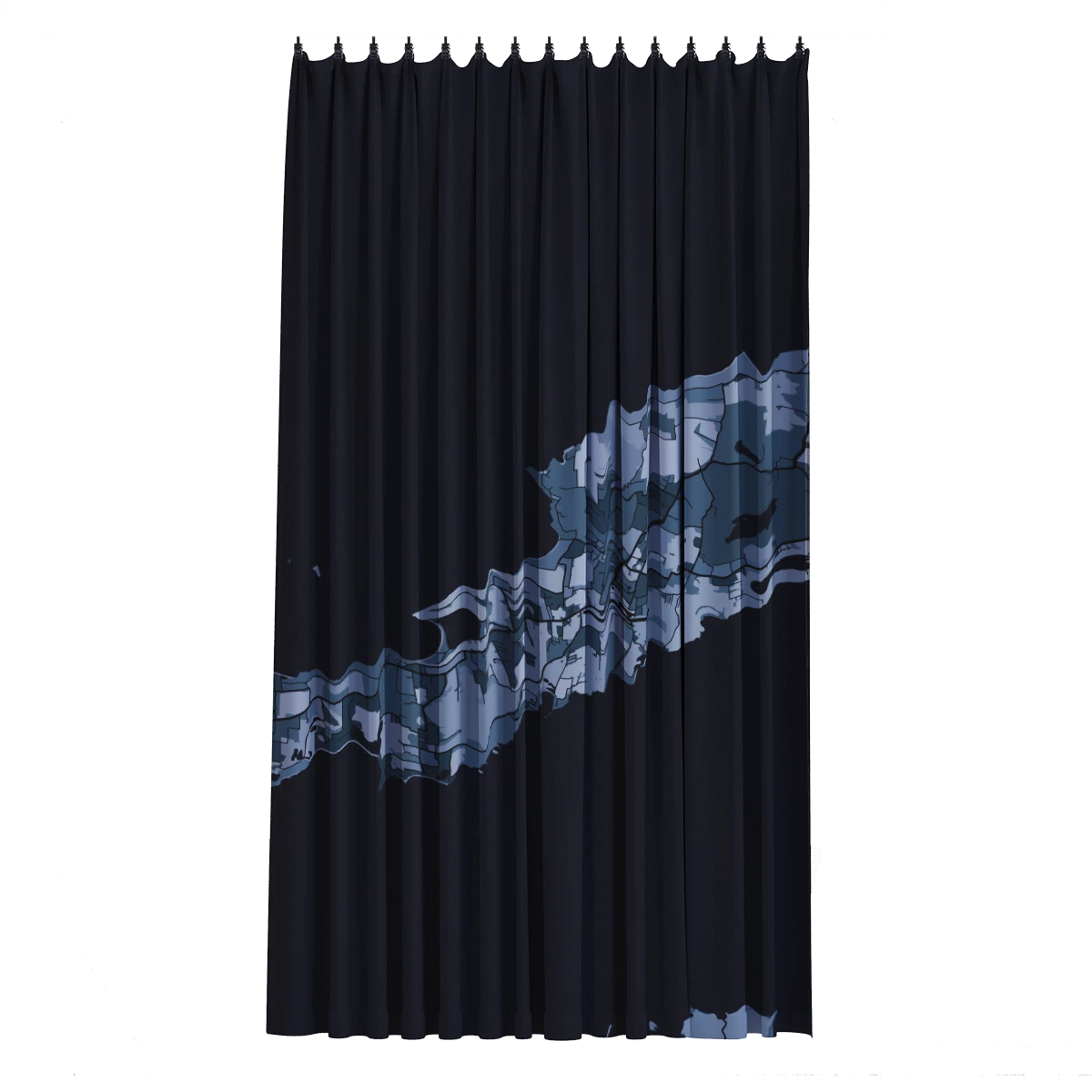 샤워 커튼 - 실버