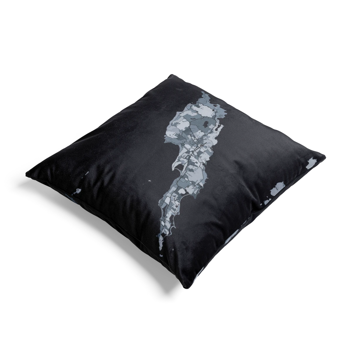 장식용 쿠션 - 실버