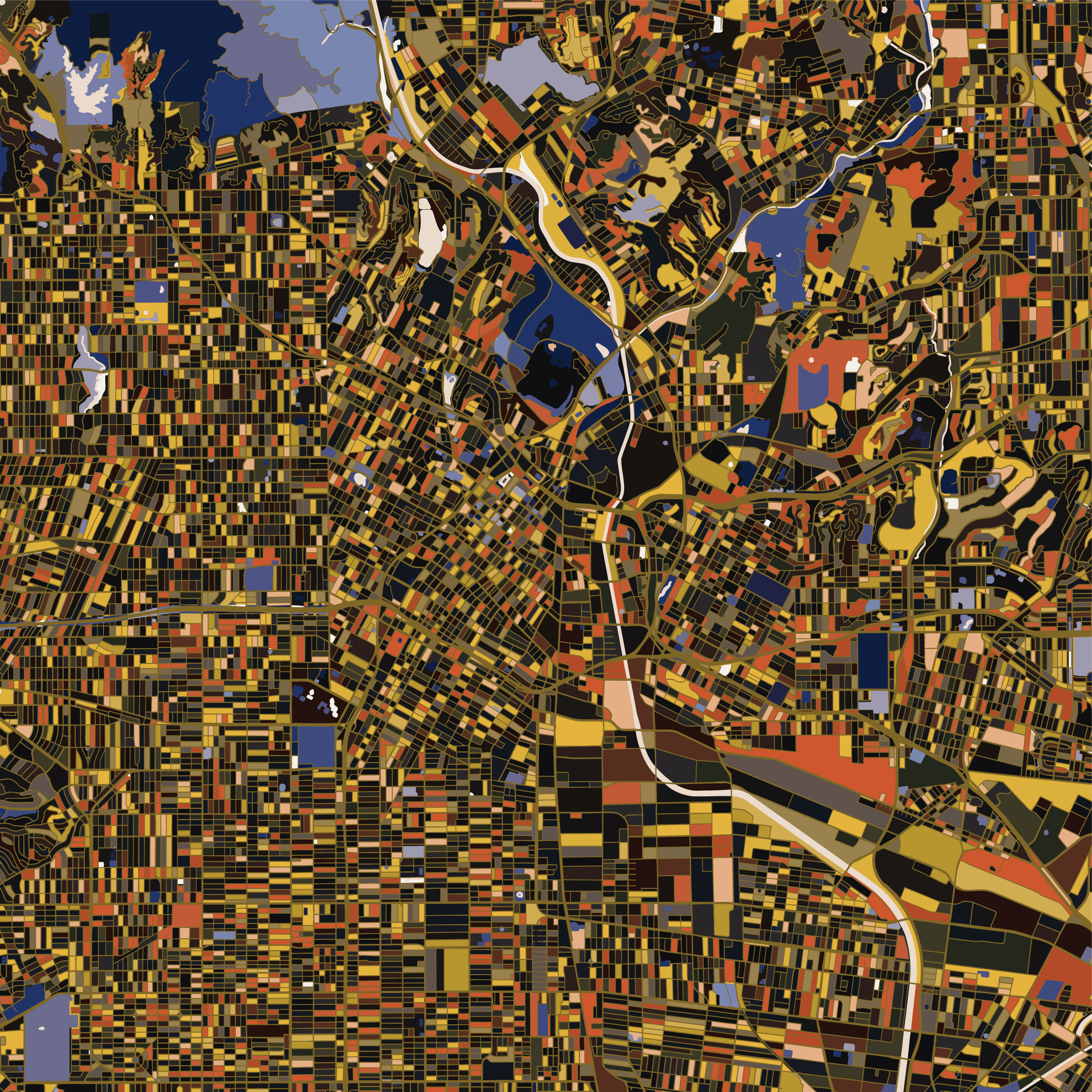 Los Angeles downtown, CA Pollock