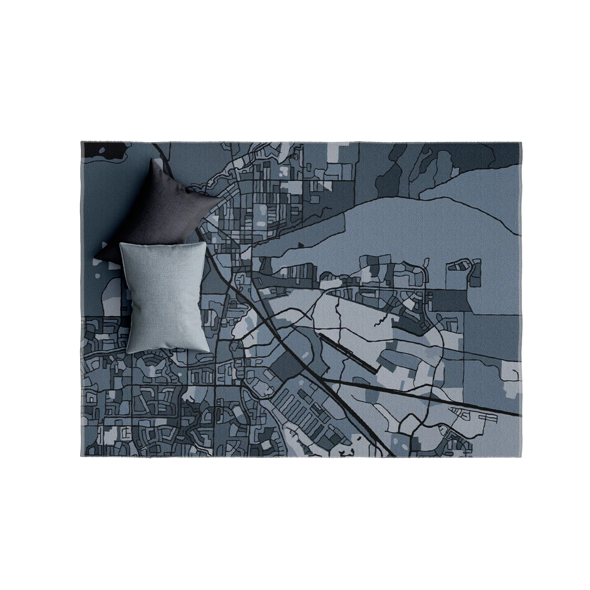 Alfombra de área - Plata